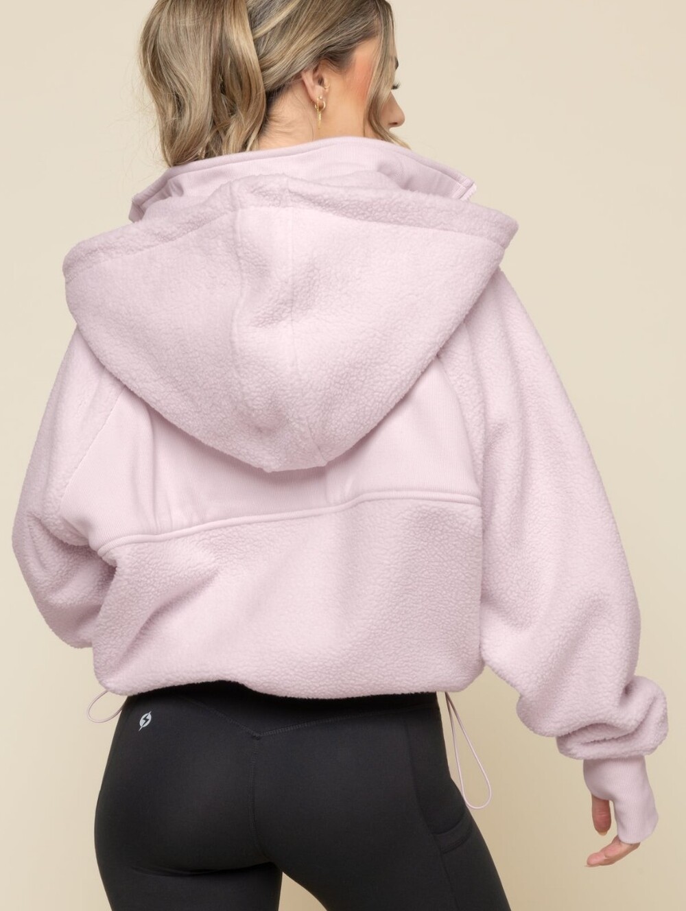 New Popflex Find Your Inner Fleece Jacket Soft Lilac Pink Coat S Small - Picture 2 of 5